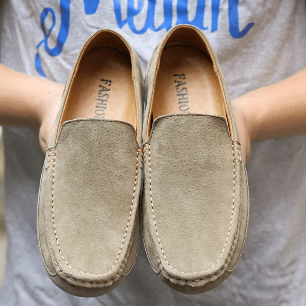 Mocassins en cuir pour hommes Suède Verno