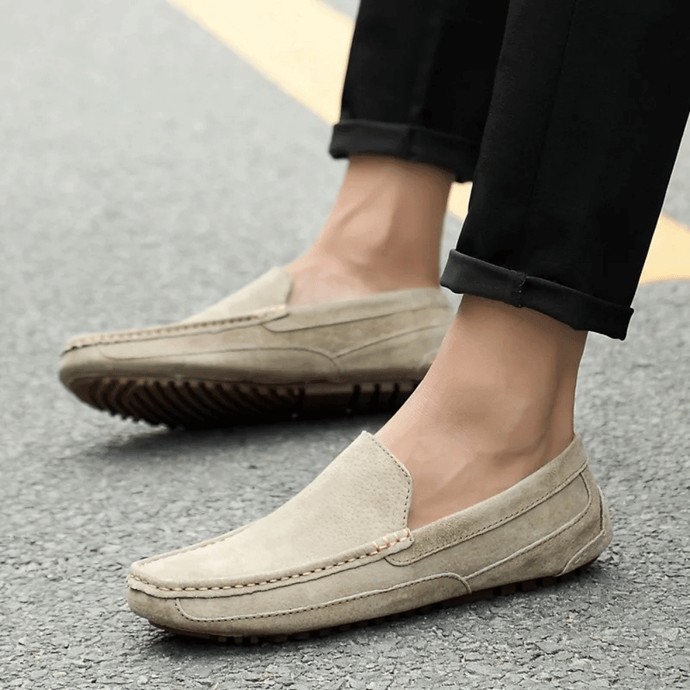 Mocassins en cuir pour hommes Suède Verno