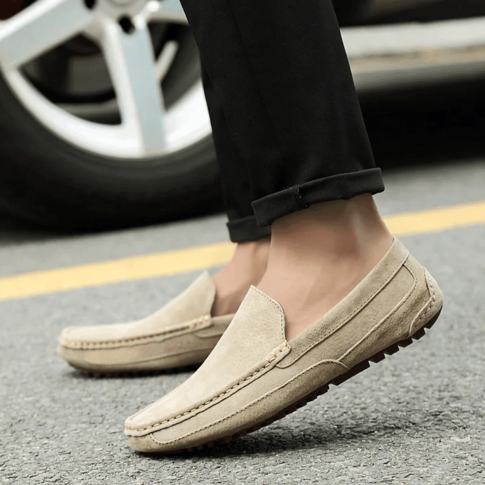 Mocassins en cuir pour hommes Suède Verno