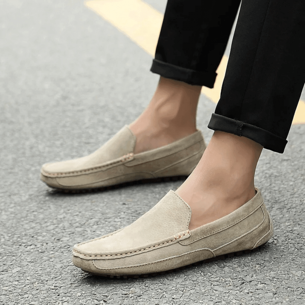 Mocassins en cuir pour hommes Suède Verno