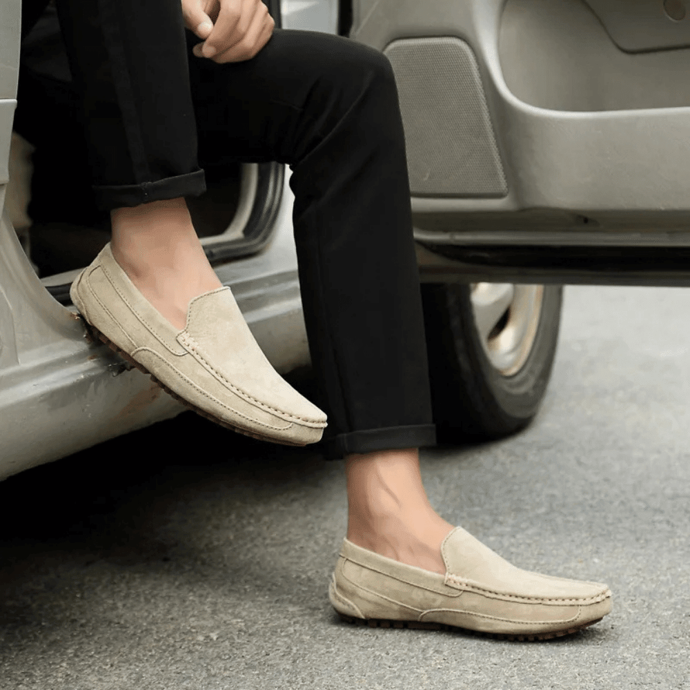 Mocassins en cuir pour hommes Suède Verno