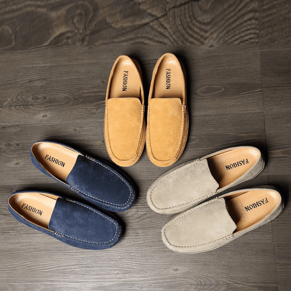 Mocassins en cuir pour hommes Suède Verno