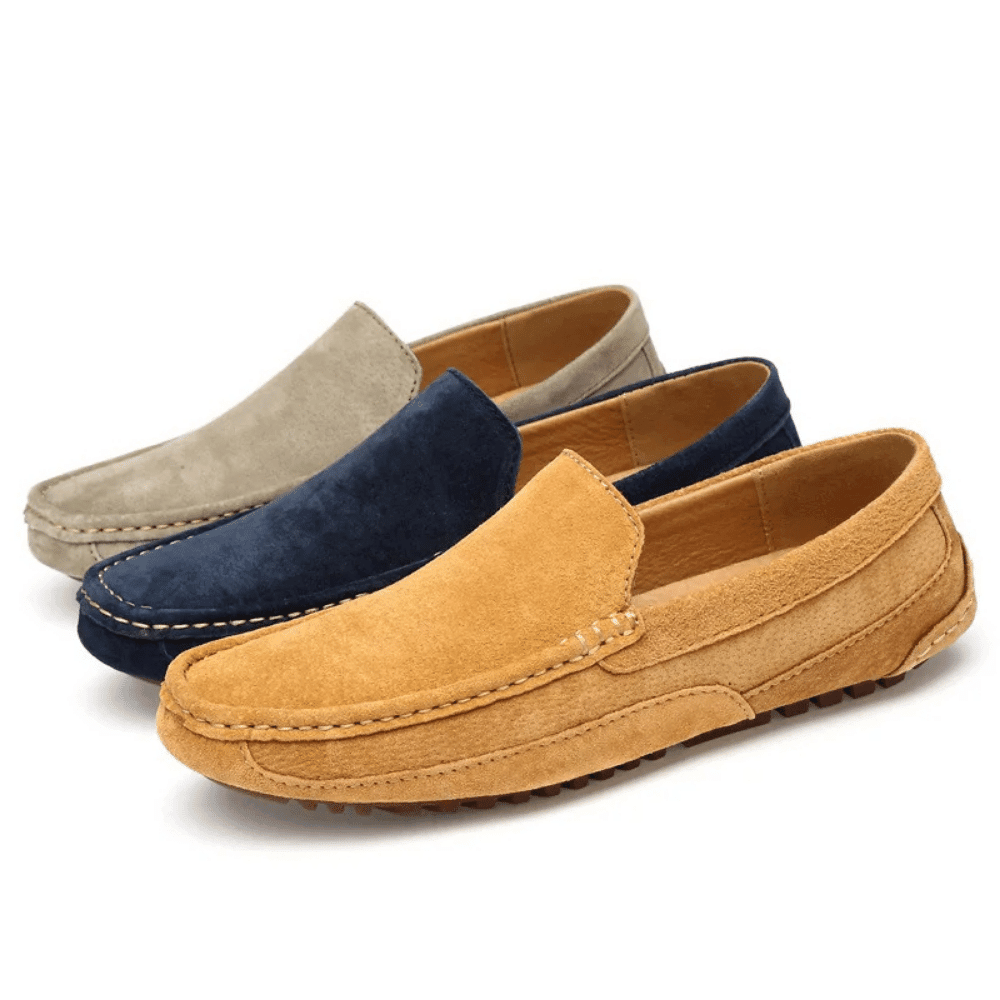 Mocassins en cuir pour hommes Suède Verno