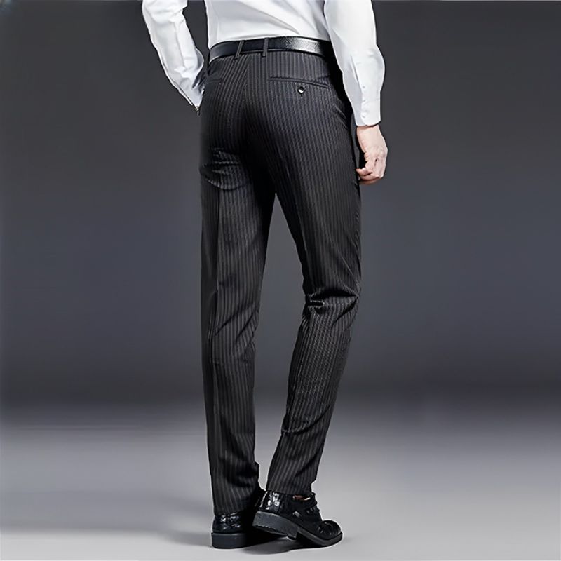 Pantalon de costume haut de gamme pour homme à rayures Verno