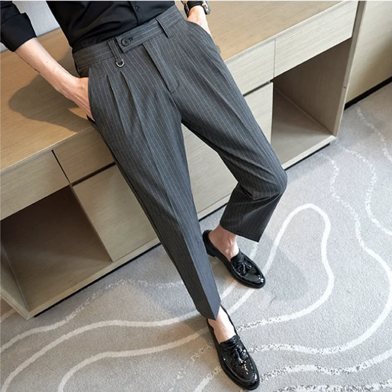 Pantalon de costume rayé Verno
