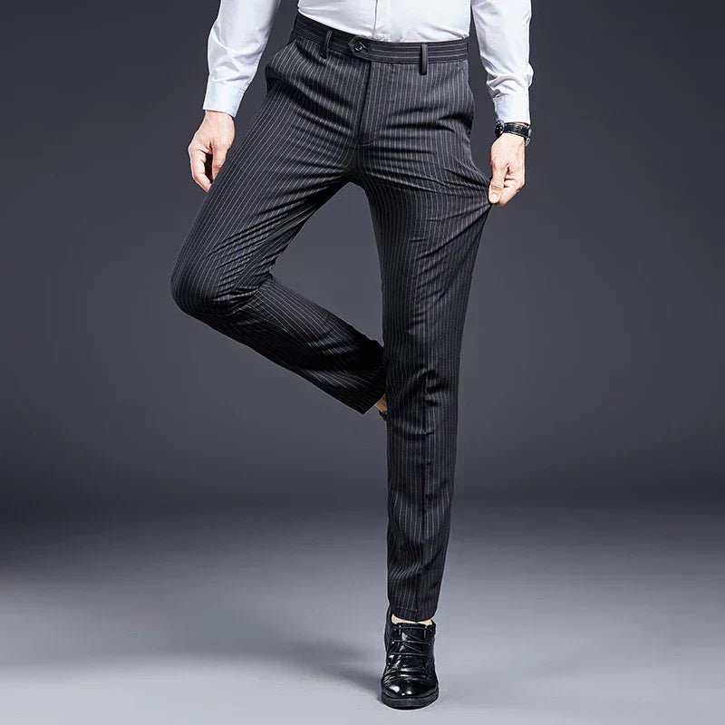 Pantalon de costume haut de gamme pour homme à rayures Verno