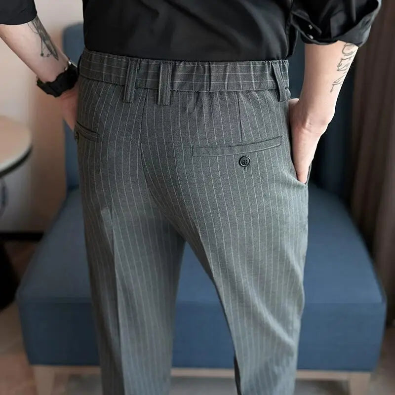 Pantalon de costume rayé Verno