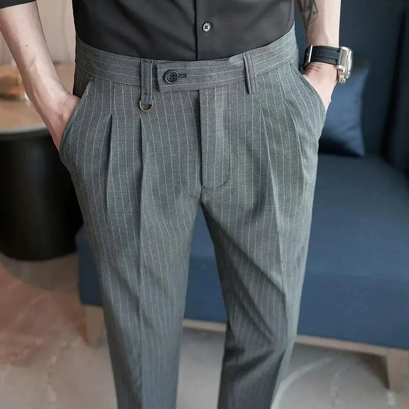 Pantalon de costume rayé Verno
