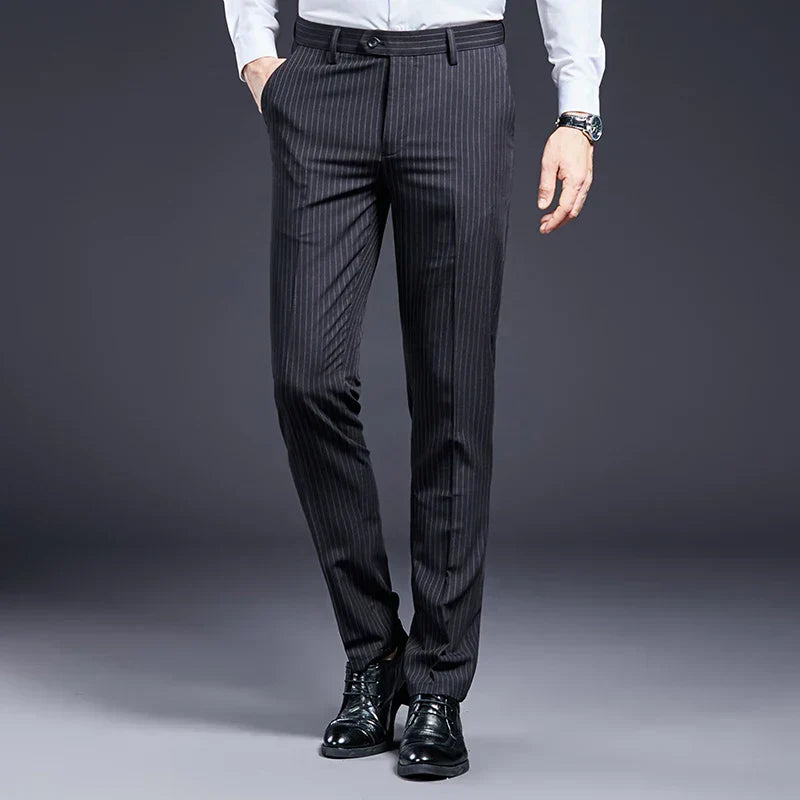 Pantalon de costume haut de gamme pour homme à rayures Verno