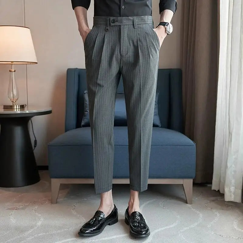Pantalon de costume rayé Verno