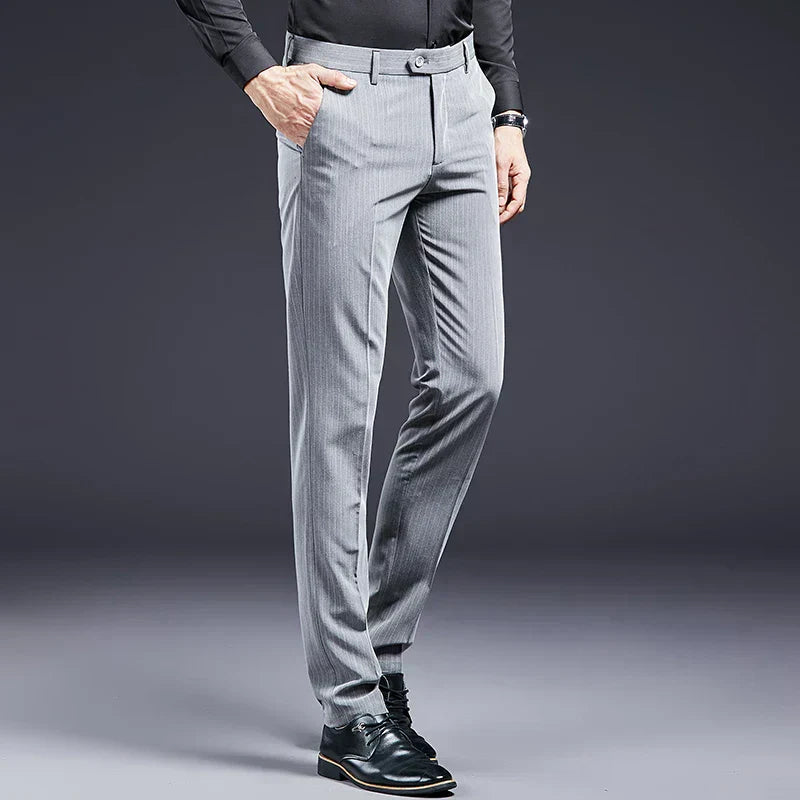 Pantalon de costume haut de gamme pour homme à rayures Verno