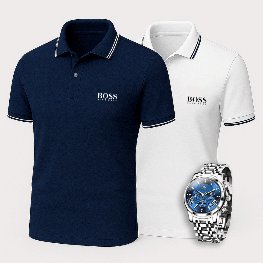 [Achetez-en 2, payez-en 1] Lot de 2 polos Premiere + montre exclusive