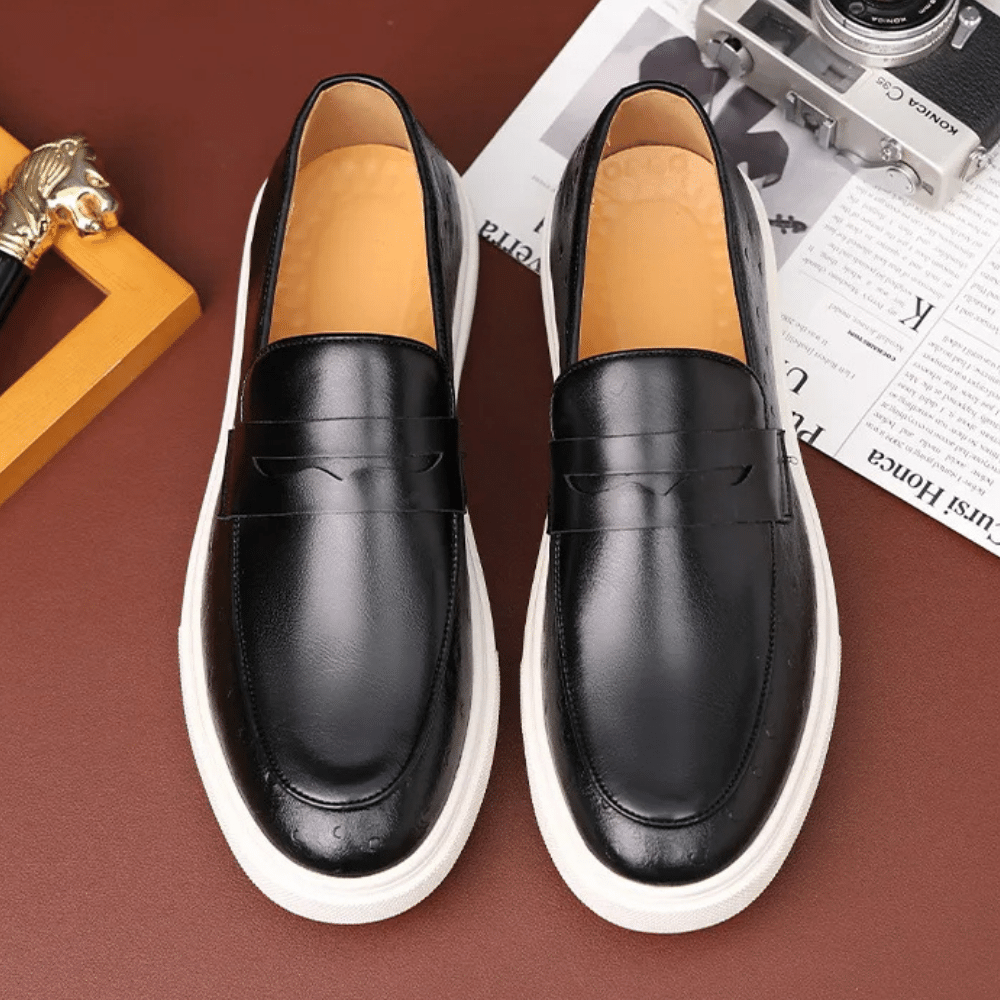 Mocassins en cuir à enfiler pour homme par Verno