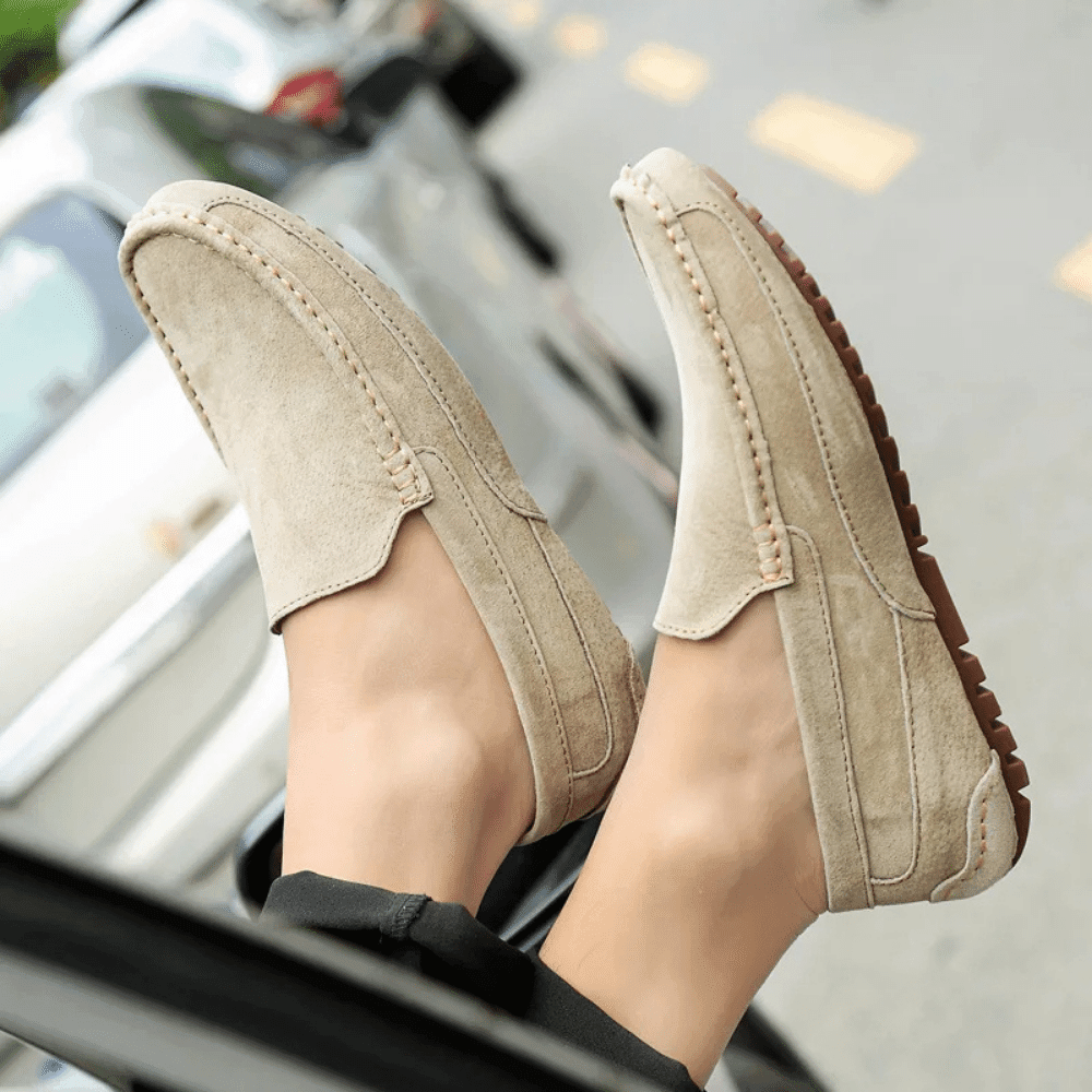 Mocassins en cuir pour hommes Suède Verno
