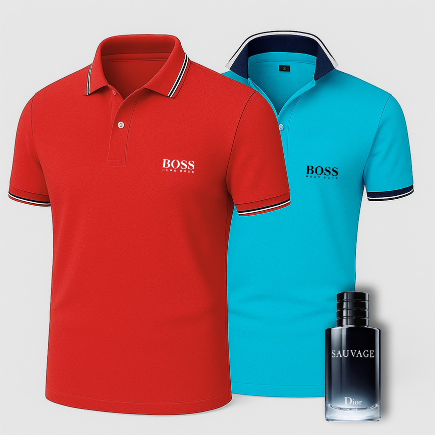 [ACHETEZ-EN 1, OBTENEZ-EN 2] Coffret Polo Premiere – 2 Polos Premium + Parfum de Luxe Offert