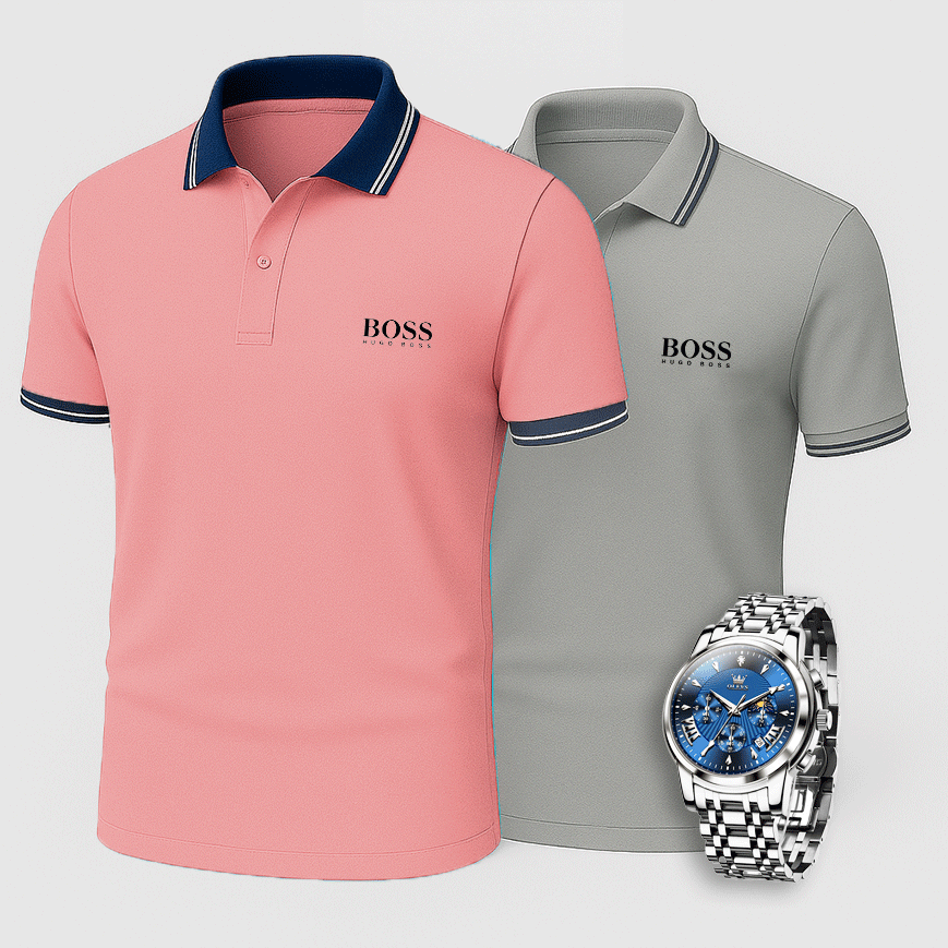 [Achetez-en 2, payez-en 1] Lot de 2 polos Premiere + montre exclusive