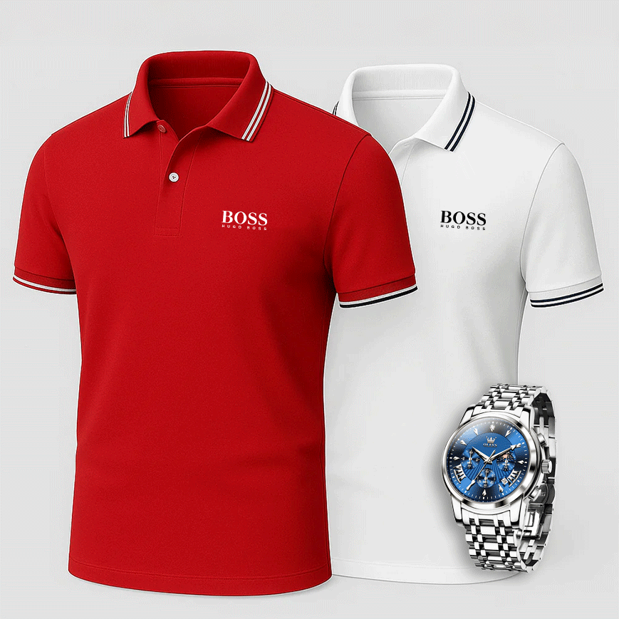 [Achetez-en 2, payez-en 1] Lot de 2 polos Premiere + montre exclusive