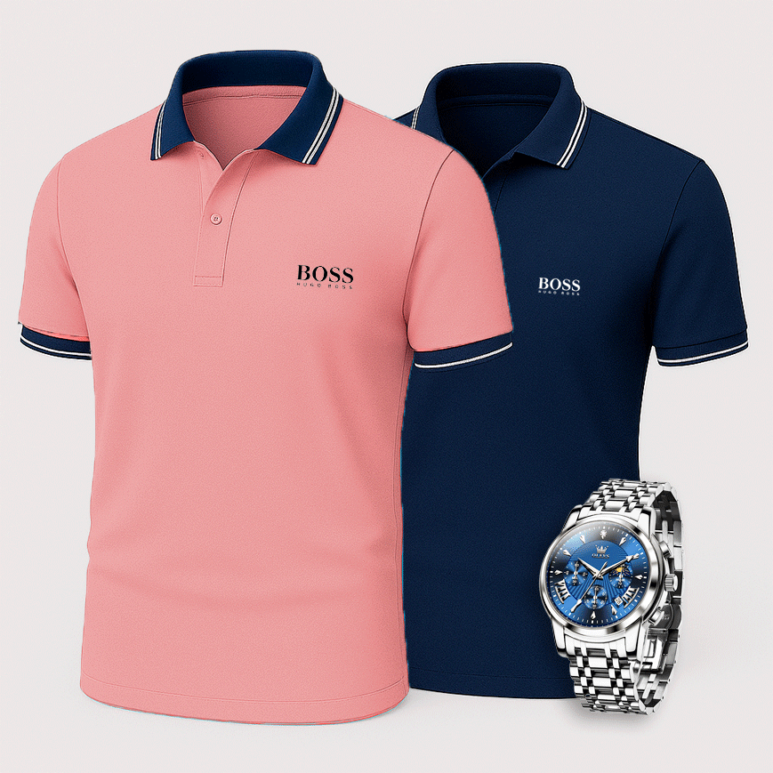 [Achetez-en 2, payez-en 1] Lot de 2 polos Premiere + montre exclusive