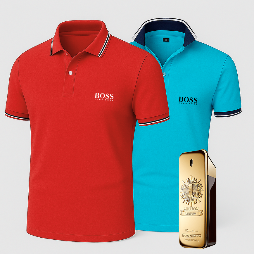 [ACHETEZ-EN 1, OBTENEZ-EN 2] Coffret Polo Premiere – 2 Polos Premium + Parfum de Luxe Offert