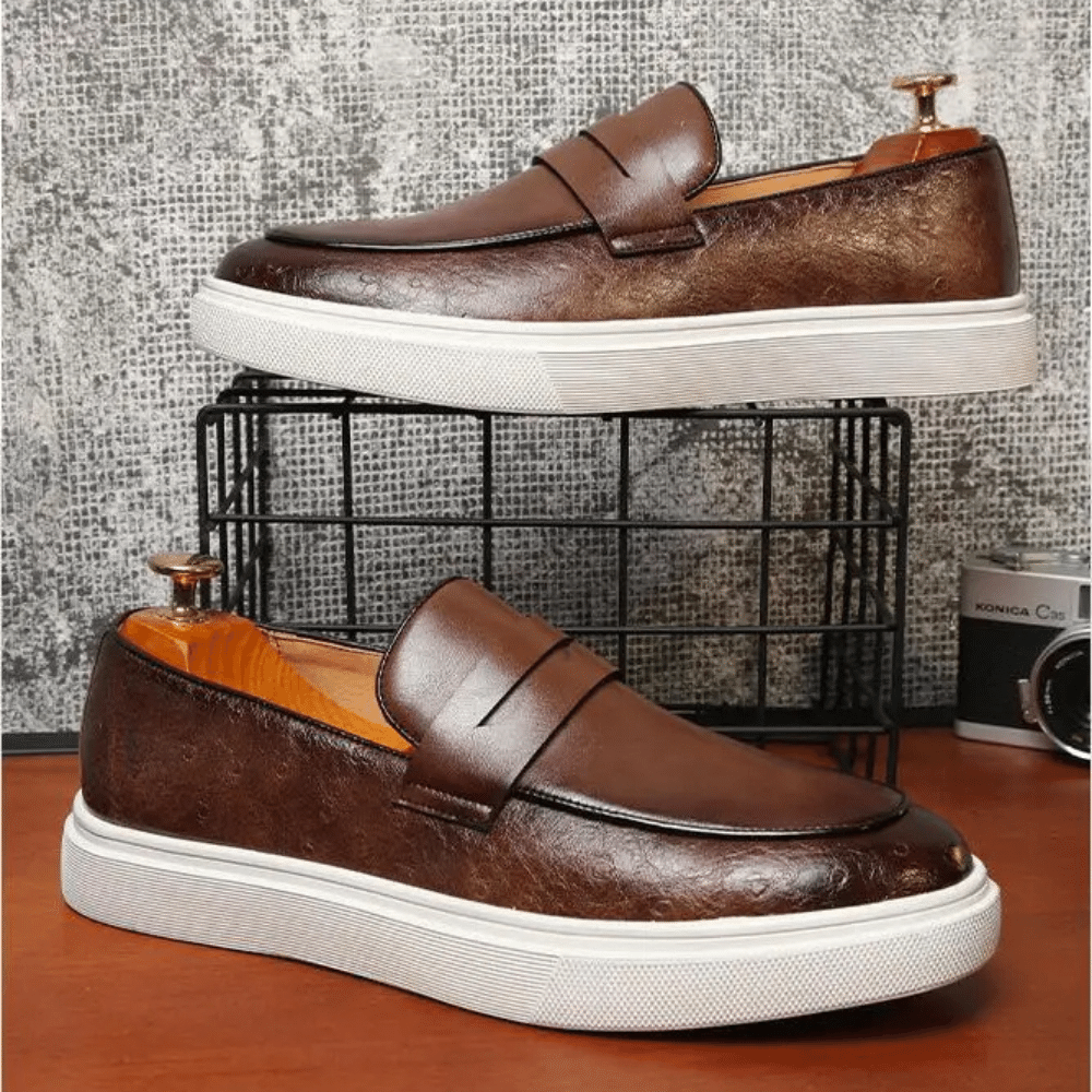 Mocassins en cuir à enfiler pour homme par Verno