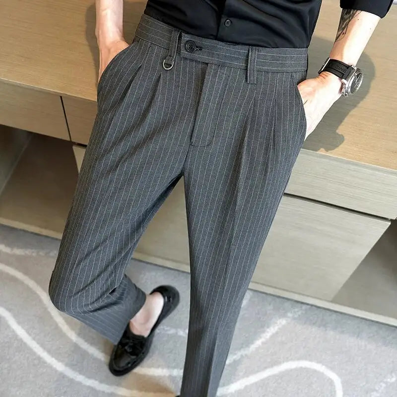 Pantalon de costume rayé Verno